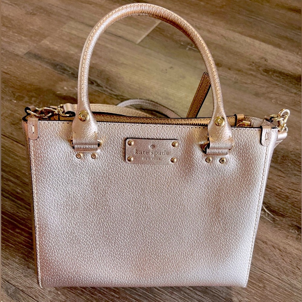 Kate Spade Rose Gold Mesh Handbag - Picture 5 of 15